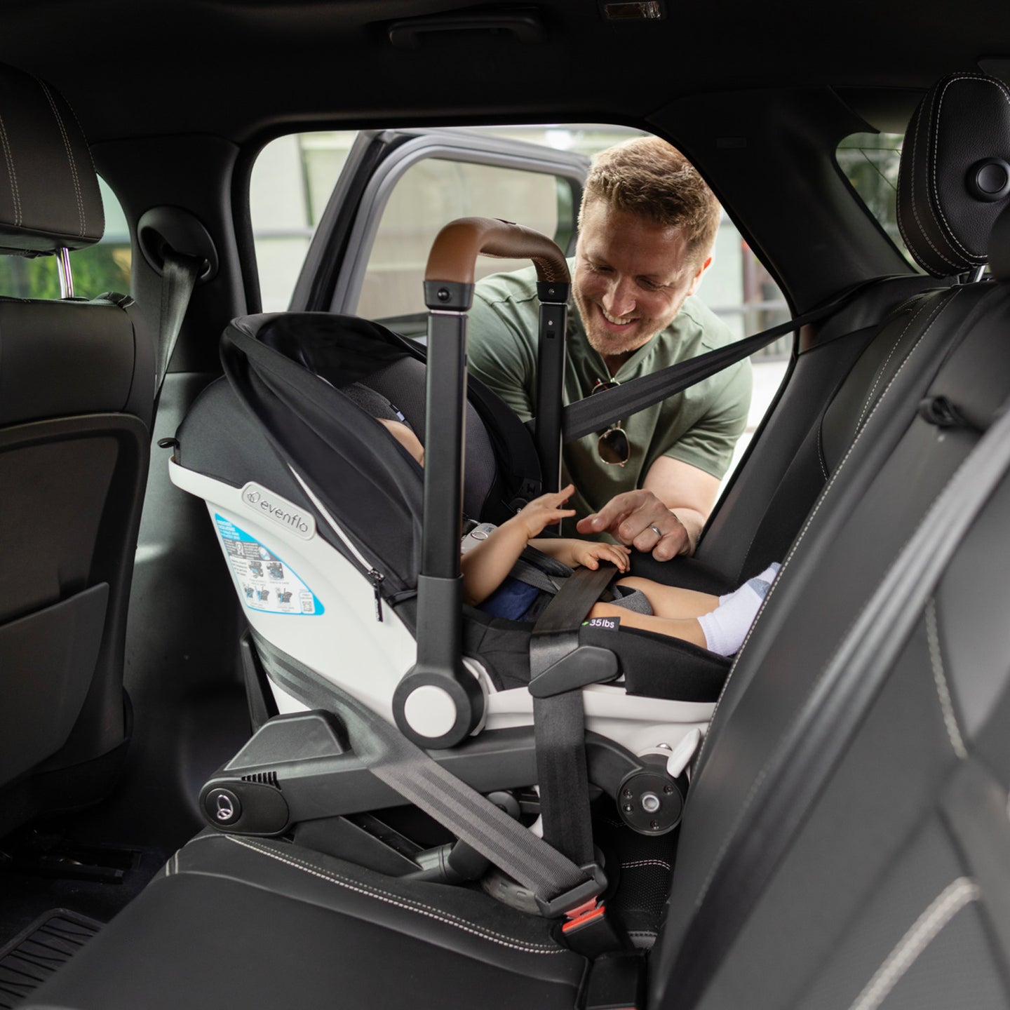 Evenflo - Shyft DualRide Infant Car Seat Stroller Combo w Carryall Storage & Extended Canopy - Topaz